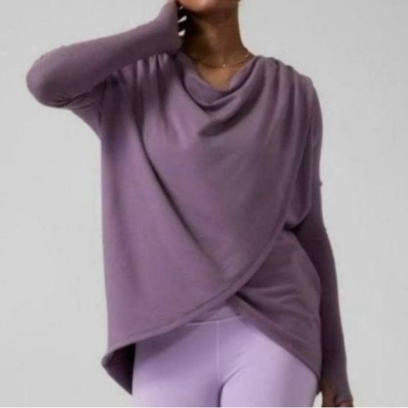 Sweat à Capuche Enveloppant Athleta – Violet Ciel Foncé – Taille M – Neuf Sans étiquettes